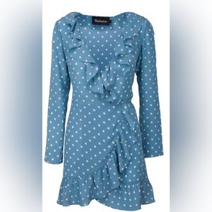 Realisation Par - Alexandra dress dusty blue spot